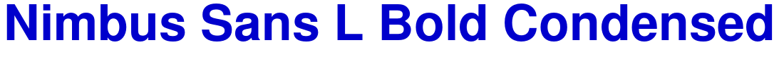 Nimbus Sans L Bold Condensed フォント